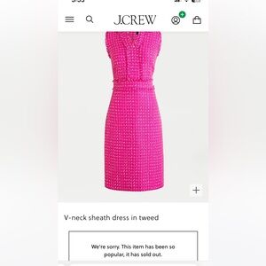 J Crew Tweed Sheath Silhouette Dress